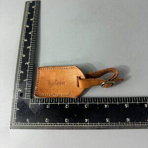 Hartmann Brown Leather Small Luggage Tag